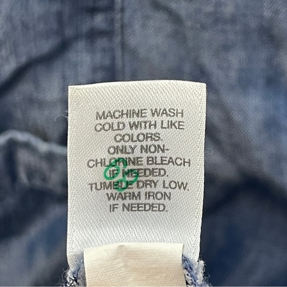 J. Jill Denim Button Down Tunic Chambray Blouse Tencel Lyocell Long Sleeve XL - Picture 5 of 5